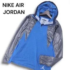 NIKE JORDAN TRAINING ナイキ ジョーダン トレーニング 切替★ 異素材切替 ハーフジップ プルオーバー パーカー Sz.L メンズ