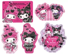 【中古】シール・ステッカー マイメロディ＆クロミ(四角：マイメロディ＆クロミ(アップ)) ステッカーSET 「Happyくじ My Melody ＆ Kuromi 50th＆20th Anniversaries」 H賞