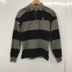 エイプ APE ラガーシャツ 長袖 ボーダー ロゴ 刺繍 ワッペン 希少 90s A BATHING APE 中古 アベイシングエイプ ベイプ BAPE 長袖