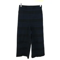 マカフィー ワイドパンツ ボトムス チェック柄 トゥモローランド レディース 32サイズ ネイビー MACPHEE 【中古】