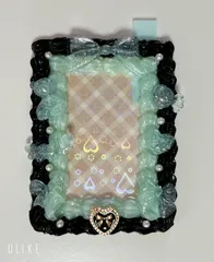 ホイップデコ トレカケース 黒×ミントグリーン パール B8サイズ