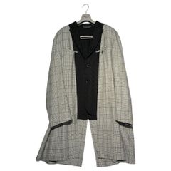 COMME des GARCONS HOMME PLUS(コムデギャルソンオムプリュス) 21AW Layered type check jacket レイヤードタイプ チェック ジャケット PH-J001 M グレー×ブラック AD2021