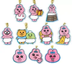 【中古】キーホルダー 全10種セット 「おぱんちゅうさぎ トレーディングオーロラアクリルキーホルダー」