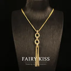 ネックレス シンプル ラグジュアリー ロング タッセル 精巧 合わせやすい ネックレス 中世風 アクセサリーYUA240