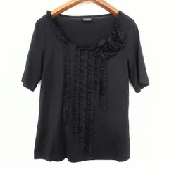 #snc インゲボルグ INGEBORG カットソー S 黒 半袖 花モチーフ フリル レディース [901851]のサムネイル