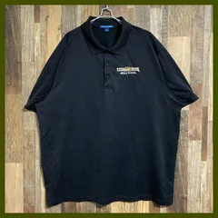 メンズ 古着 半袖 ポロシャツ オーバーサイズ ワンポイント 刺繍 虎 タイガー 3XL