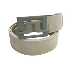 J.LINDEBERG ジェイリンドバーグ ロゴバックル レザーベルト グレー系