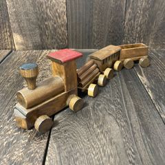 木製 おもちゃ　汽車ぽっぽ 知育玩具　貨物列車