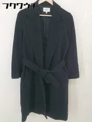 ■ ◎ BEAUTY & YOUTH ビューティアンドユース UNITED ARROWS ウール混 長袖 ラップコート サイズM ブラック レディース  【中古】 【1202100005667】