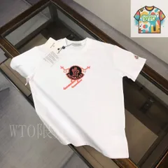 【今日特価】MON*CLER 2025 カップル款 ロゴプリント 丸首ショート T