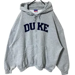 2XL グレー パーカー フルジップ チャンピオン 極太アーム メンズ 古着長袖