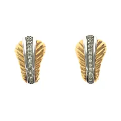 CARVEN カルヴェン ヴィンテージ イヤリング   ゴールドカラー GP レディース ラインストーン アクセサリー　240001151936