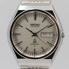 デッドストック級 稼働 良品 セイコー スーペリア 4883-8001 銀文字盤 QZ メンズ 腕時計 NSY15393ABC2000000 NSK