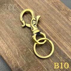 キーホルダー カラビナ キーリング ブラス Brass 真鍮 ハーレーダビットソン Harley Davidson アメカジ ヴィンテージ ライダーファッション シンプル おしゃれ  B10