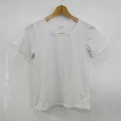 プーマ 半袖Ｔシャツ クルーネック スポーツウエア トップス レディース Lサイズ ホワイト系 PUMA 【中古】