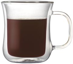 iwaki(イワキ) 耐熱ガラス ダブルウォールグラス マグカップ Airグラス 230ml K425 クリア