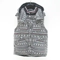 ホワイトマウンテニアリング White Mountaineering WM1173212 ダウンベスト ノースリーブ ジャケット ニット カシミヤ混 2 灰系 グレー ジップアップ 毛 ウール アンゴラ 裏地 総柄のサムネイル