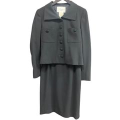 新品タグ付】Rene ルネ 高級ジャケット 34 黒 フォーマル ノーカラー