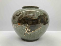沖縄 壺屋焼 仁王窯 壺 花入れ - メルカリ