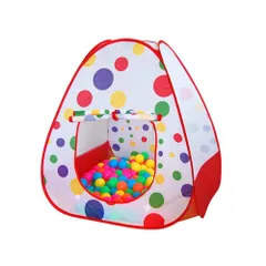 【特価】Ansimple 子供用テント 子供用ボールハウス 可愛い テント 秘密基地 屋内遊具 専用収納袋付き キッズ 用 折りたたみ ワンタッチ 軽量 通気性 室内 屋外 おもちゃ プレゼント (カラフル丸の柄)