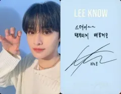 【中古】コレクションカード(男性) Stray Kids/Lee Know(リノ)/裏面印刷サイン・メッセージ入り/「NACIFIC×Stray Kids」スペシャルコラボボックス購入特典フォトカード