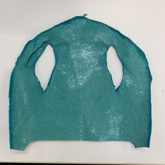 ハンドメイド★スティングレイ レザークラフト エイ革 ガルーシャ 天然皮革 130g ターコイズブルー