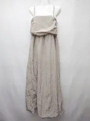 ◇ ⊂ mystic ミスティック ナイロン バルーン キャミソール ロング ワンピース サイズ2 ベージュ レディース P  【1409250020339】