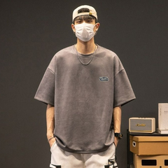 Tシャツ メンズ メンズTシャツ カットソー スエード 半袖 半袖Tシャツ ゆったり クルーネック トップス おしゃれ カジュアル シンプル 部屋着 夏