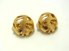 ■美品■ NINA RICCI ニナリッチ フラワー 花 クリップ式 イヤリング アクセサリー レディース ゴールド系 DJ0097