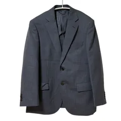 RE241 REGAL リーガル テーラードジャケット グレー チェック ウール混 ビジネス フォーマル メンズ AB4サイズ