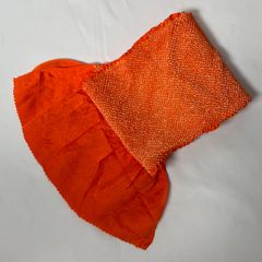 帯揚げ　オレンジ　正絹　絞り振袖用　使用可