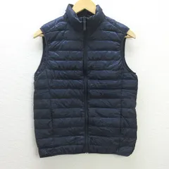D■ユニクロ/UNIQLO ウルトラライトダウン コンパクトベスト/収納袋付き 【S】紺/MENS/6【中古】