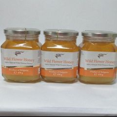 1.350 g ブルガリア産非加熱生ワイルドフラワーはちみつ（450g）3本