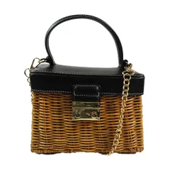 ザラ ZARA ラタンミノディエールケース カゴバック 2way ショルダーバッグ ハンドバッグ カバン ブラウン ブラック レディース 