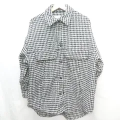 ◇ ⊇ ZARA ザラ モノトーン柄物 長袖 ジャケット サイズS ブラック　ホワイト レディース E  【1410290002728】