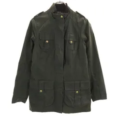バブアー ライトウエイト 4oz WAX ワックスド ジャケット USA 4 グリーン系 Barbour ワーク レディース 古着 【231230】のサムネイル