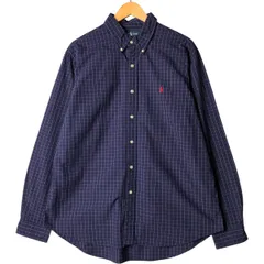 古着 ラルフローレン Ralph Lauren CUSTOM FIT 長袖 ボタンダウンチェックシャツ メンズXL相当/eaa570104