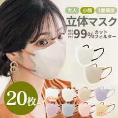 【2026薄型 通気性改良】3Dマスク 20枚 立体マスク 血色マスク 小顔マスク 不織布 3Dマスク バイカラーマスク 敏感肌用マスク 乾燥肌 チークマスク 保湿 男女兼用 不織布マスク 小顔効果 耳が痛くならない PM2.5 飛沫防止