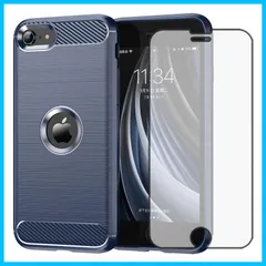 【新着商品】Asuwish iPhone SE ケース 2022 第2世代 アイホンse3ケース +【1枚ガラス】炭素繊維カバー 耐衝撃 TPU ソフトカバー 衝撃吸収 薄型 傷防止 カメラ保護 ワイヤレス充電対応 iphonese第3世代 ケース iphon