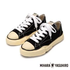 【Maison MIHARA YASUHIRO/メゾン ミハラヤスヒロ】"PETERSON"(ピーターソン) VL original sole canvas lowcut sneaker - BLACK / A09FW733【送料無料】