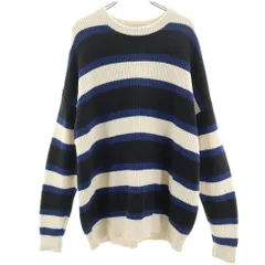 ギャップ ボーダー柄 長袖 セーター S ネイビー×白 GAP ニット メンズ