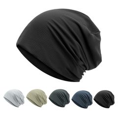 新品 [OMKUY] ニット帽 メンズ ひんやり冷感 サマーニット帽 薄手 冷たい 涼しい ナイトキャップ 2層構造 ニットキャップ ビーニー帽 帽子 レディース 春 夏 秋 インナーキャップ 寝るとき帽子 ケア帽子 医療用帽子 抗がん剤帽子 男女兼用