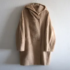 【最高級】 MAX MARA 【白タグ/アルパカ シャギー コート/10861433000】38 マックスマーラ 25090513