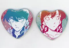 【中古】バッジ・ピンズ 工藤新一＆毛利蘭 ペアシリーズ 缶バッジ 「名探偵コナン」 コナン公式アプリ プレミアムクラブ会員限定グッズ