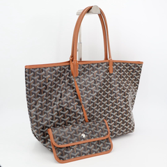 ゴヤール GOYARD サンルイPM トートバッグ PVCコーティングキャンバス ブラウン レディース