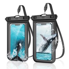 2枚セット YOSH スマホ防水ケース IPX8認定 iPhone 11 Pro Max X XR XS 8 7 Androidに対応 水中 撮影 タッチ可 風呂 海 プール 釣り 雨 潜水 水泳 雪 温泉など適用 防水カバー 防水ケース スマホ