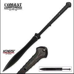 バトルコマンダー ダブルハンドグレートソード　全長 102cm｜1065 高炭素鋼刃 × ナイロンファイバー柄｜戦術用ナイロン鞘付属　美術刀 模擬刀 工芸品模造刀 西洋剣 中世ヨーロッパ風 西洋剣 戦術剣
