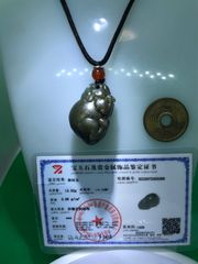 ARJAY様専用】和田玉 3D 貔貅深工彫刻 鑑定書付き ネックレス1301 
