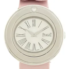 ピアジェ PIAGET ポセション 1Pダイヤ ローマン P10402 腕時計 WG ダイヤモンド レザー クォーツ シルバー レディース 【中古】のサムネイル