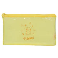 【メール便】ポケットモンスター ペンポーチ クリアフラットマルチケース ピカチュウ ポケモン カミオジャパン 筆箱 新学期準備文具 キャラクター グッズ 
